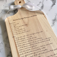 Load image into Gallery viewer, Custom Engraved Rubberwood Charcuterie Board w/Handle