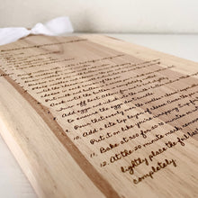 Load image into Gallery viewer, Custom Engraved Rubberwood Charcuterie Board w/Handle