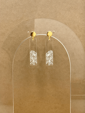 Load image into Gallery viewer, Half Peony Bar Stud Earrings (Acrylic)