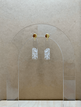 Load image into Gallery viewer, Half Peony Bar Stud Earrings (Acrylic)