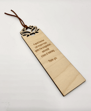 Load image into Gallery viewer, Lotus Bookmark (Wood)