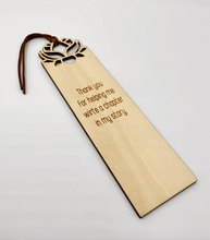 Load image into Gallery viewer, Lotus Bookmark (Wood)