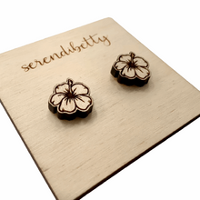 Load image into Gallery viewer, Hibiscus Studs (Wood)