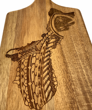 Load image into Gallery viewer, Guam Tribal Engraved Cutting Board w/Handle