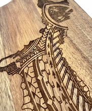 Load image into Gallery viewer, Guam Tribal Engraved Cutting Board w/Handle