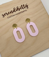 Load image into Gallery viewer, Oval Statement Stud Earrings - Pink (Acrylic)