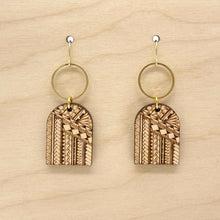 Load image into Gallery viewer, Domed Tribal Earrings (Wood)