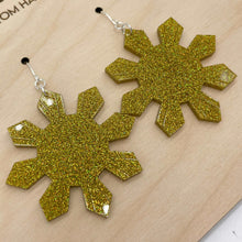 Load image into Gallery viewer, Oversized Glitter Philippines Sun Earrings (Acrylic)