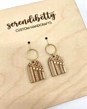 Load image into Gallery viewer, Domed Tribal Earrings (Wood)