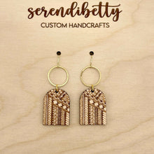 Load image into Gallery viewer, Domed Tribal Earrings (Wood)