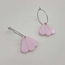 Load image into Gallery viewer, Mini Fan Hoop Earrings - Pink (Acrylic)