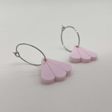 Load image into Gallery viewer, Mini Fan Hoop Earrings - Pink (Acrylic)