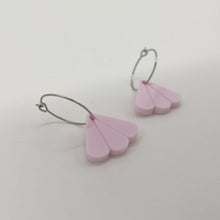 Load image into Gallery viewer, Mini Fan Hoop Earrings - Pink (Acrylic)