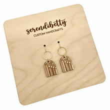 Load image into Gallery viewer, Domed Tribal Earrings (Wood)