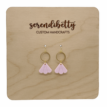 Load image into Gallery viewer, Mini Fan Charm Earrings - Pink (Acrylic)
