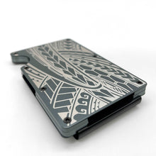Load image into Gallery viewer, Full Tribal Engraved Metal Wallet - Gray