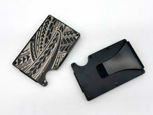 Load image into Gallery viewer, Full Tribal Engraved Metal Wallet - Black
