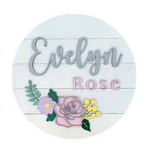 Load image into Gallery viewer, Spring Florals Name Sign