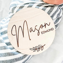 Load image into Gallery viewer, Mini Round Name Sign (Engraved only)
