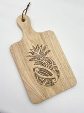 Load image into Gallery viewer, Tribal Pineapple Engraved Charcuterie Board w/Handle