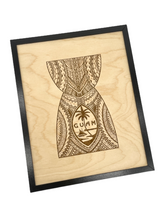Load image into Gallery viewer, Tribal Latte Stone w/Guam Seal Frame