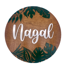 Load image into Gallery viewer, Tropical Leaves Name Sign