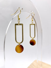 Load image into Gallery viewer, Round Charm Earrings - Tortoise Shell