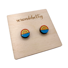 Load image into Gallery viewer, Hand-painted Sunset Studs (Wood)