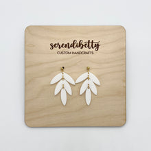 Load image into Gallery viewer, Tiered Statement Stud Earrings - White (Acrylic)
