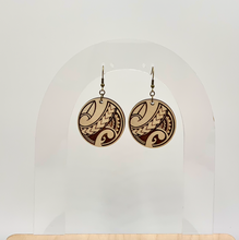 Load image into Gallery viewer, Round Tribal Earrings (Wood)