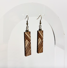 Load image into Gallery viewer, Tribal Bar Earrings (Wood)