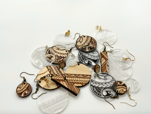 Load image into Gallery viewer, Round Half-Circle Tribal Earrings (Acrylic)
