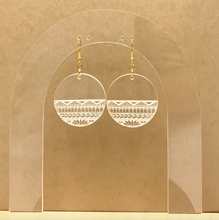 Load image into Gallery viewer, Round Half-Circle Tribal Earrings (Acrylic)