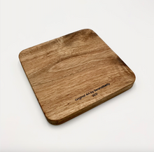 Load image into Gallery viewer, 3.5" Tribal Engraved Acacia Wood Coasters v1 (Square, Set of 2)