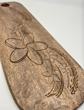 Load image into Gallery viewer, Plumeria Tribal Engraved Serving Board
