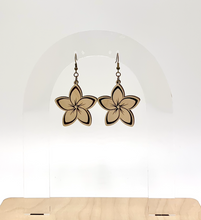 Load image into Gallery viewer, Plumeria Earrings (Wood)