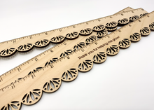 Load image into Gallery viewer, Scalloped Ruler (Wood)