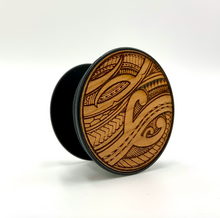 Load image into Gallery viewer, Tribal Engraved Phone Grip #2 (Wood)