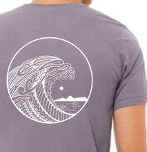 Load image into Gallery viewer, Tribal Wave Tee (Storm & White)