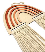 Load image into Gallery viewer, Wooden Rainbow with Macrame (Terracotta)