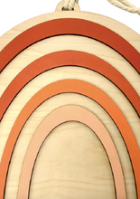 Load image into Gallery viewer, Wooden Rainbow with Macrame (Terracotta)