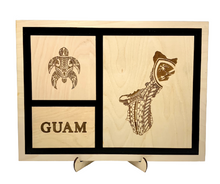 Load image into Gallery viewer, Tribal Guam & Turtle Frame #1