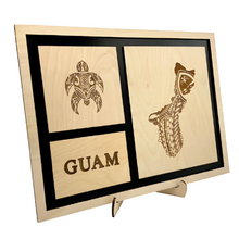 Load image into Gallery viewer, Tribal Guam & Turtle Frame #1
