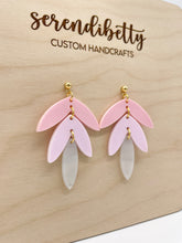 Load image into Gallery viewer, Tiered Statement Stud Earrings - Pink Ombre (Acrylic)