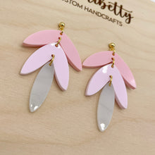 Load image into Gallery viewer, Tiered Statement Stud Earrings - Pink Ombre (Acrylic)