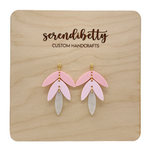 Load image into Gallery viewer, Tiered Statement Stud Earrings - Pink Ombre (Acrylic)