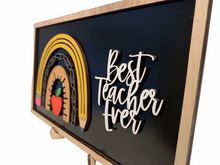 Load image into Gallery viewer, Best Teacher Ever School Supplies Rainbow
