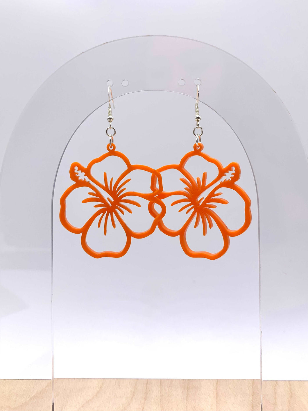 Hibiscus Earrings - (Acrylic)