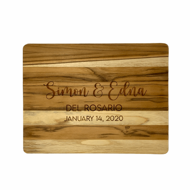 Custom Engraved Teak Wood Cutting Board