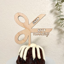 Load image into Gallery viewer, &quot;Snip Snip Hooray&quot; Cake Topper
